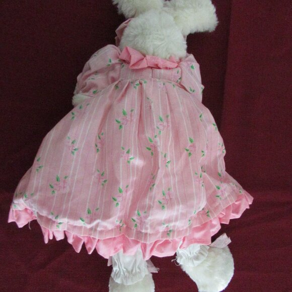 Delton Products rabbit baby Easter basket 16" pink dress display only - Picture 4 of 7